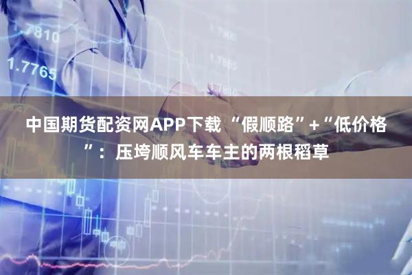 中国期货配资网APP下载 “假顺路”+“低价格”：压垮顺风车车主的两根稻草